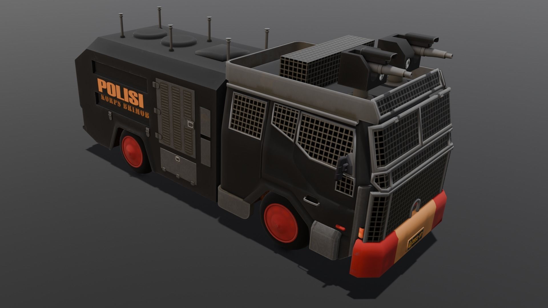 Van 3D Model Low-poly 3D model_3