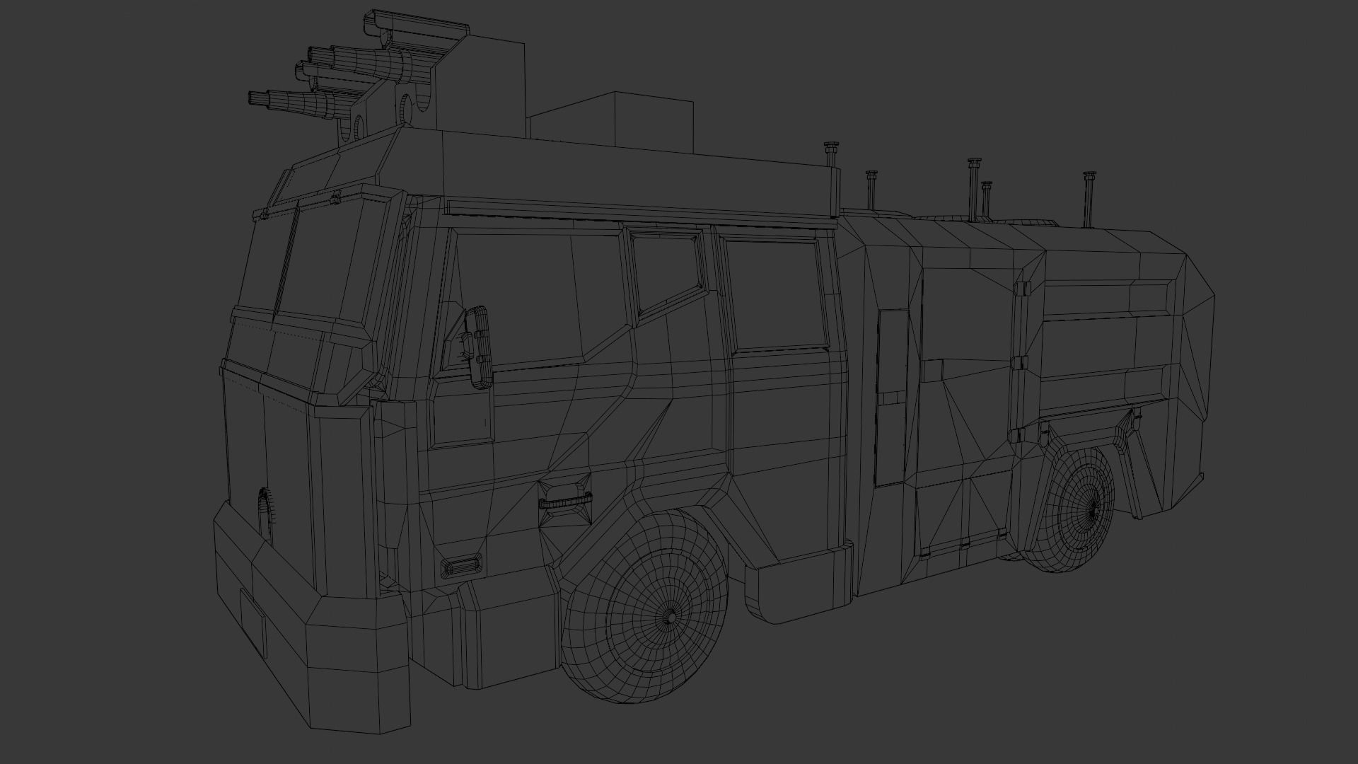 Van 3D Model Low-poly 3D model_13