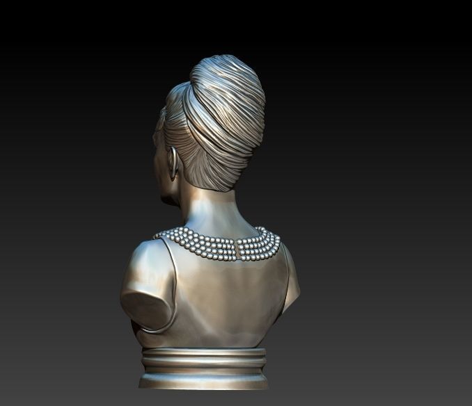 Audrey Hepburn 3D Portrait Model ready to 3D print 3D print model_13
