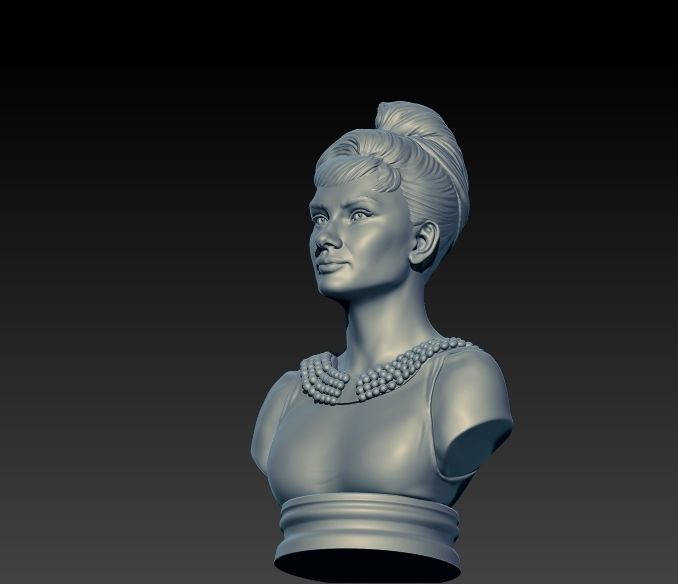 Audrey Hepburn 3D Portrait Model ready to 3D print 3D print model_2