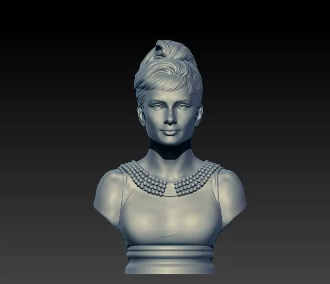 Audrey Hepburn 3D Portrait Model ready to 3D print 3D print model_0