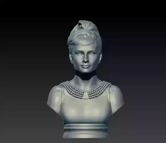 Audrey Hepburn 3D Portrait Model ready to 3D print