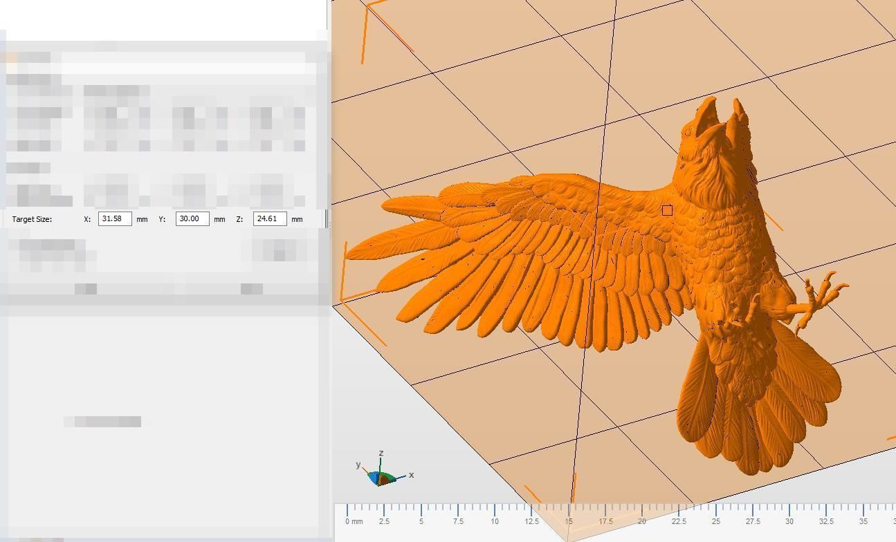 Raven spread its wings 3D print model_21