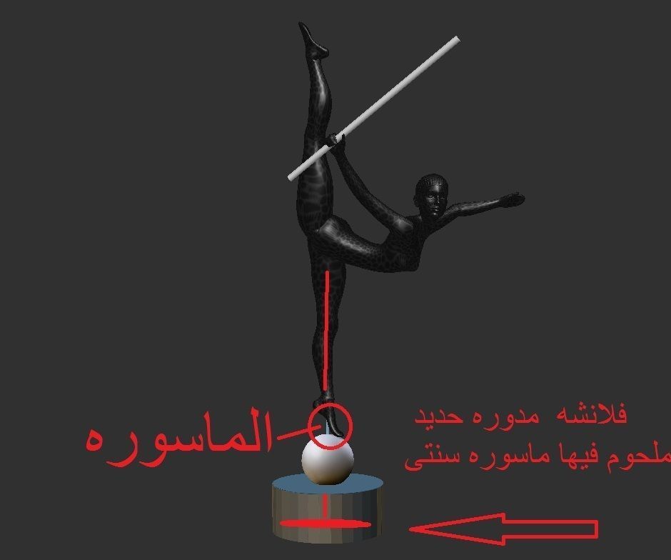  lamp home ballet girl - Modern Sculpture 3D print model_11