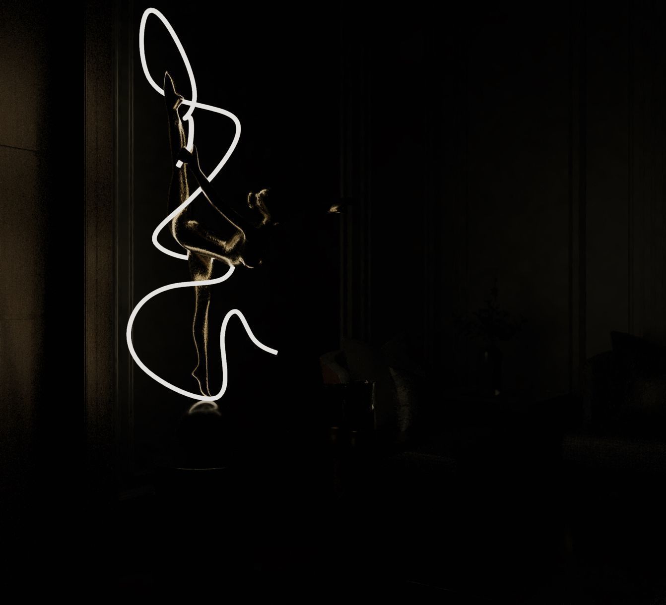  lamp home ballet girl - Modern Sculpture 3D print model_7