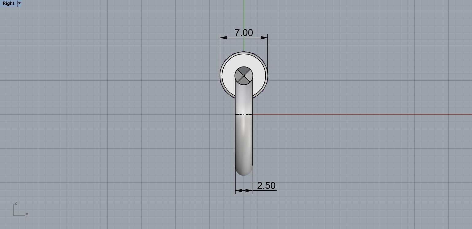 Nail Ring In The Finger with gems 15 Size N101 3D print model_9