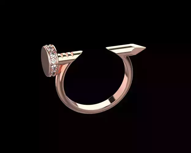 Nail Ring In The Finger with gems 15 Size N101