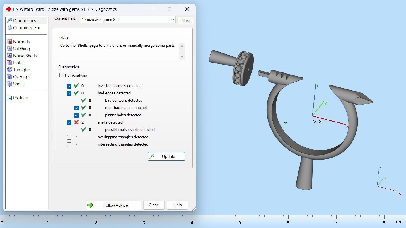 Nail Ring In The Finger with gems 17 Size N103 3D print model_10