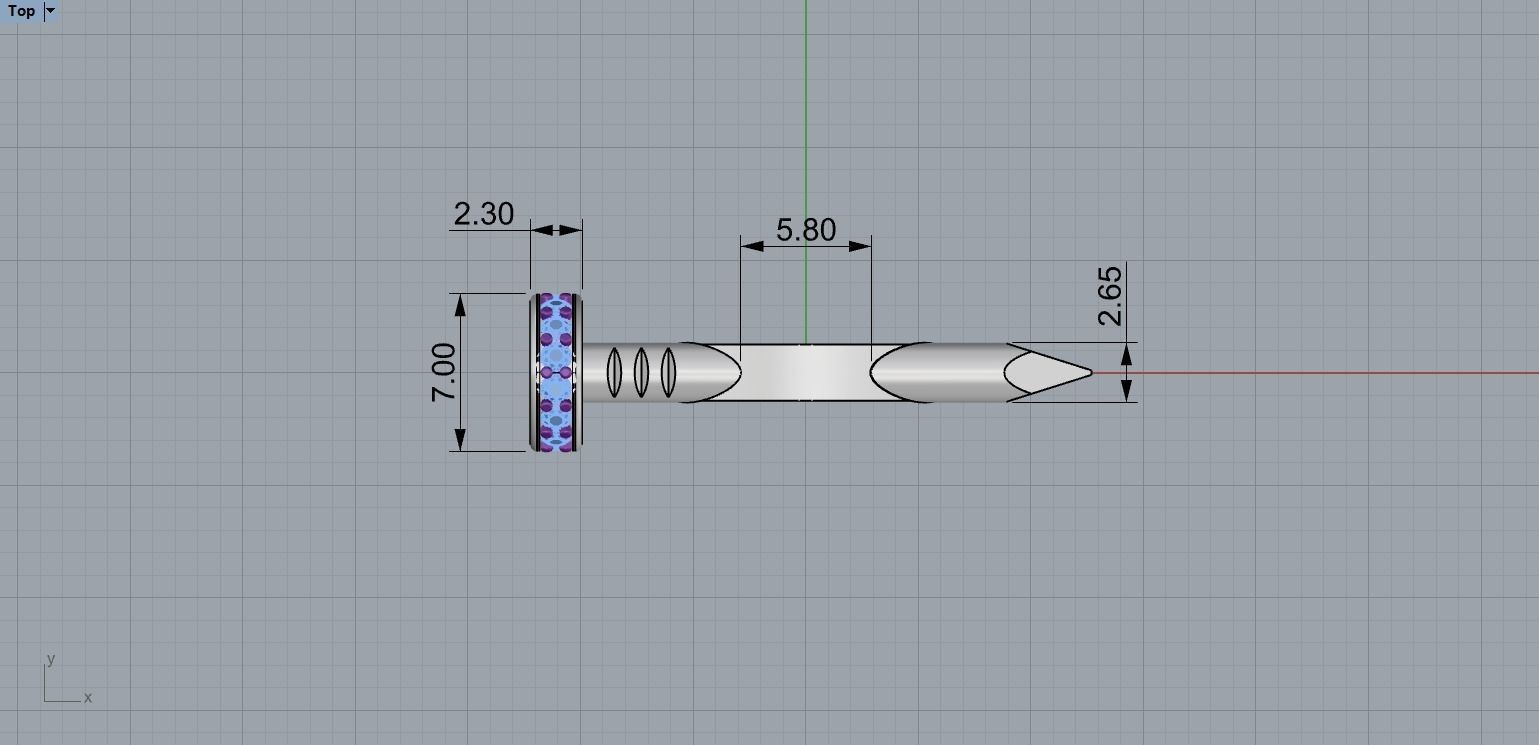 Nail Ring In The Finger with gems 17 Size N103 3D print model_7