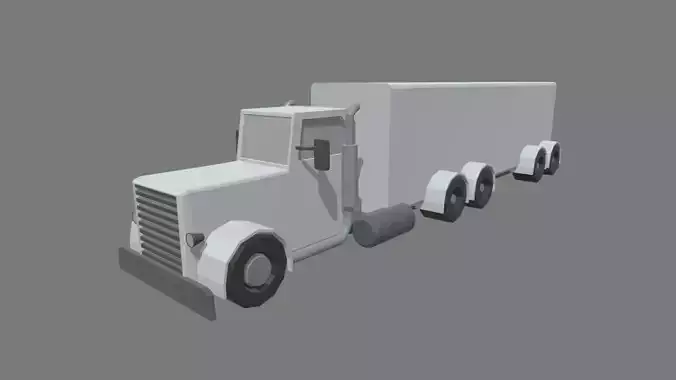Low Poly Truck 04 Low-poly 3D model