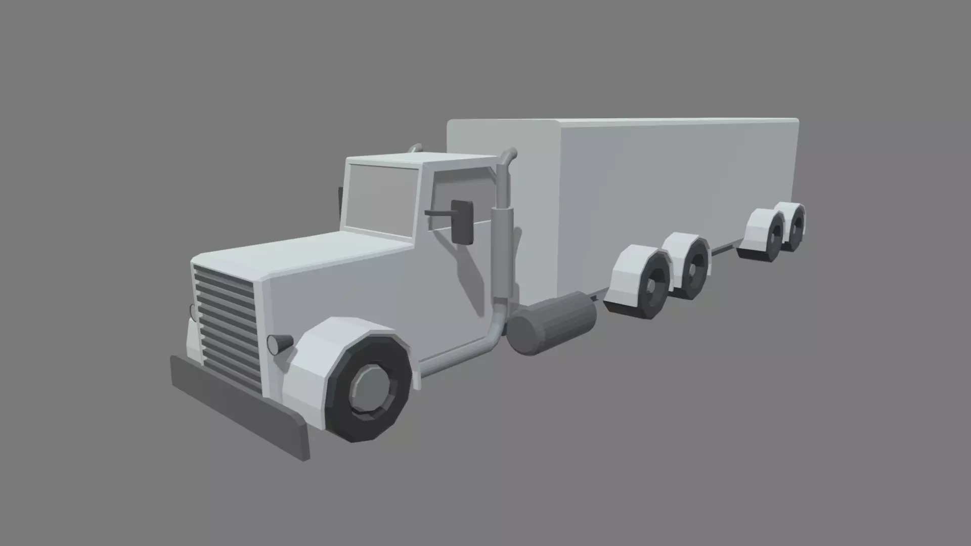 Low Poly Truck 04 Low-poly 3D model_0