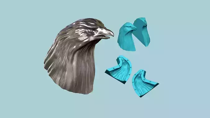 Kit Eagle Head Mould - Foundry Soap Cooking Mold 3D print model