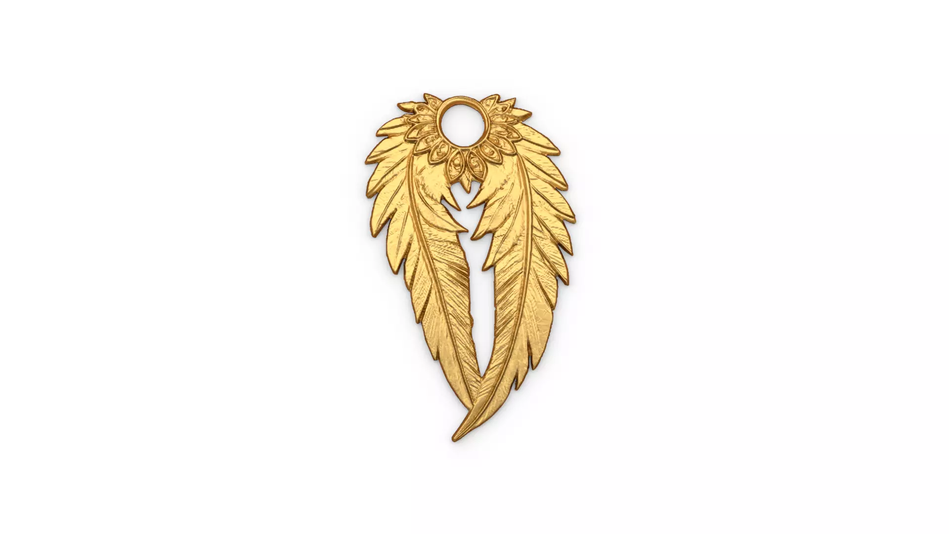  Feather Pendant  21 printable jewelry  3D print model_0