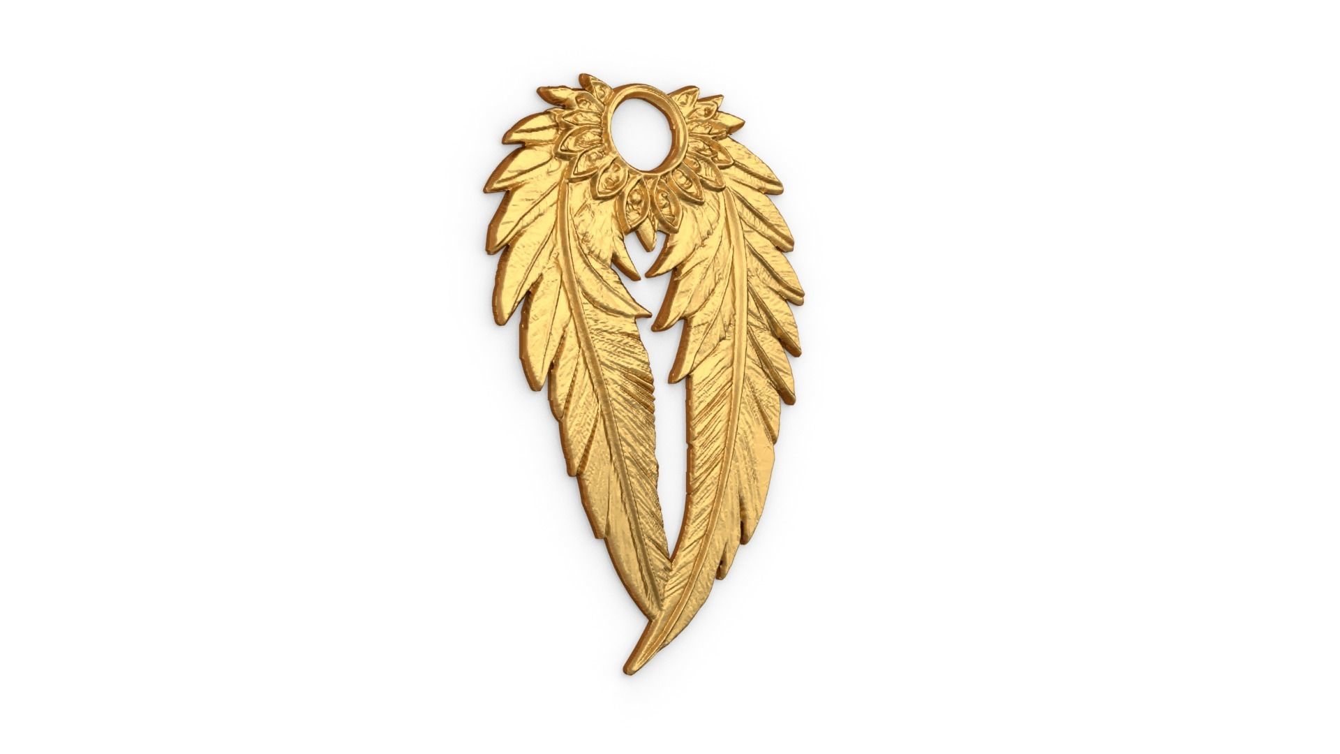 Feather Pendant  21 printable jewelry  3D print model_1