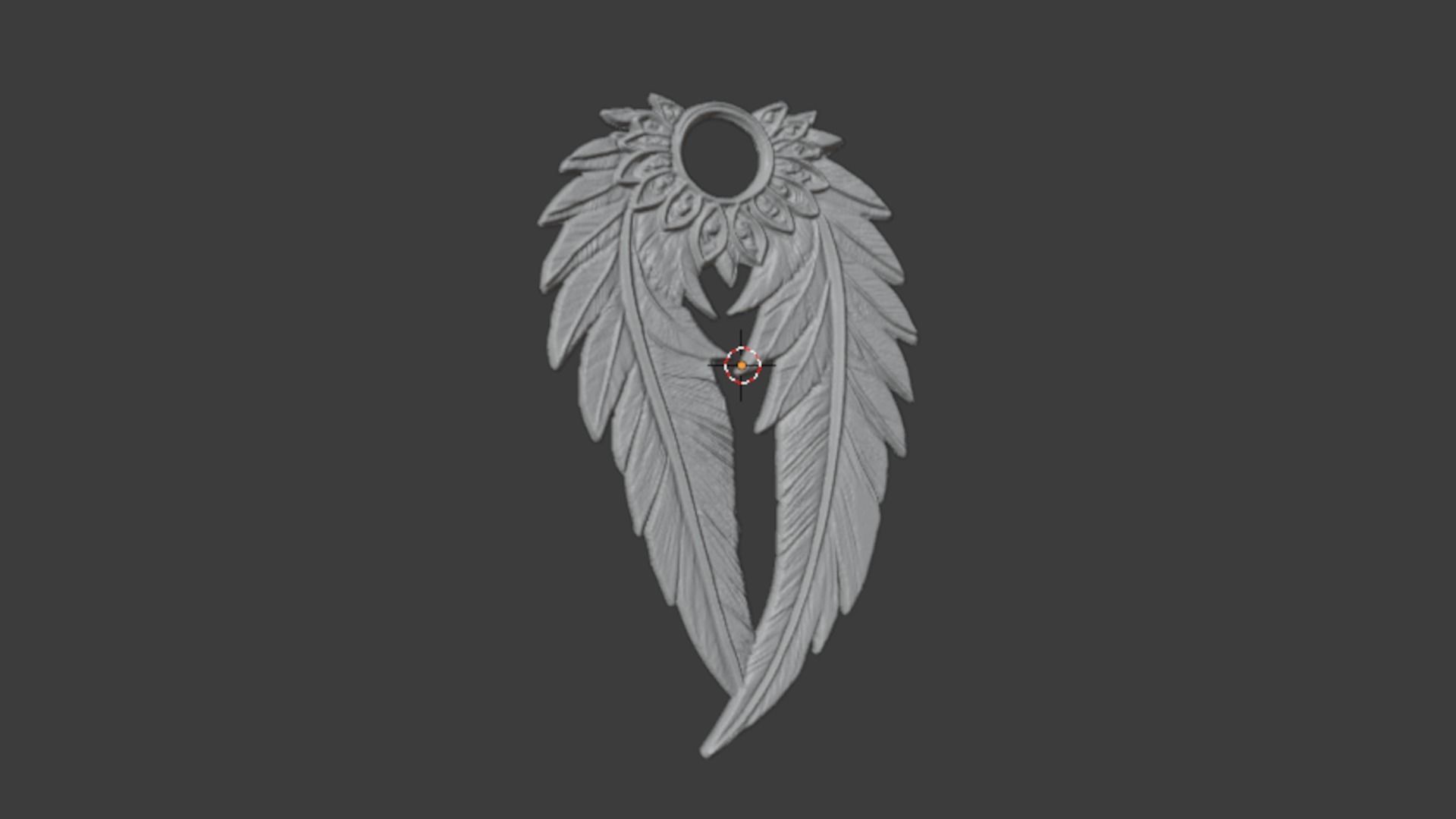  Feather Pendant  21 printable jewelry  3D print model_6