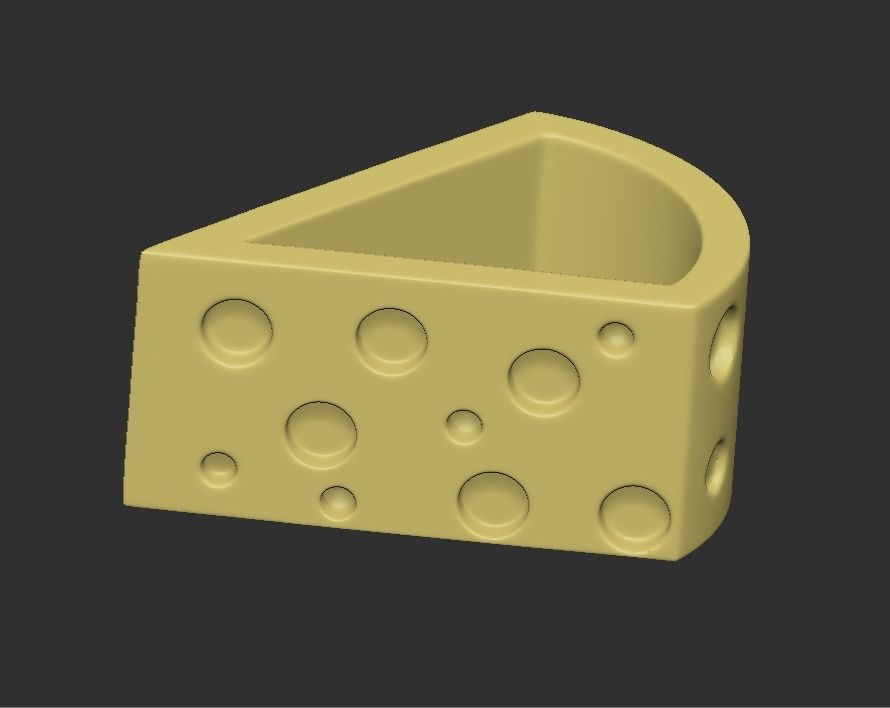 Cheese potted plant 3D print model_2