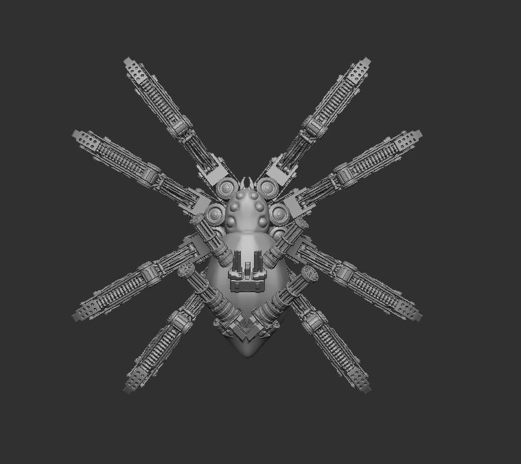 Machine spider 3D print model_4