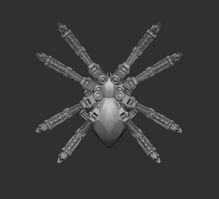 Machine spider 3D print model_5