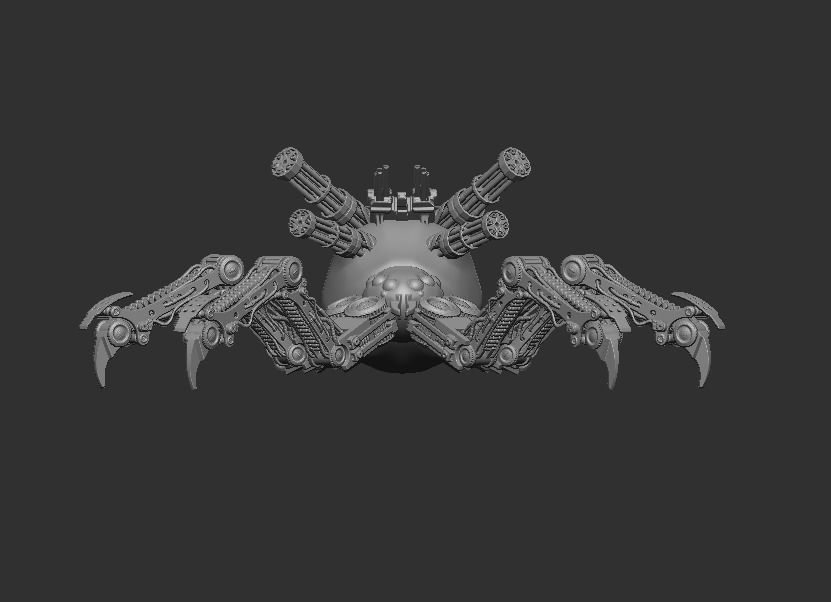 Machine spider 3D print model_3