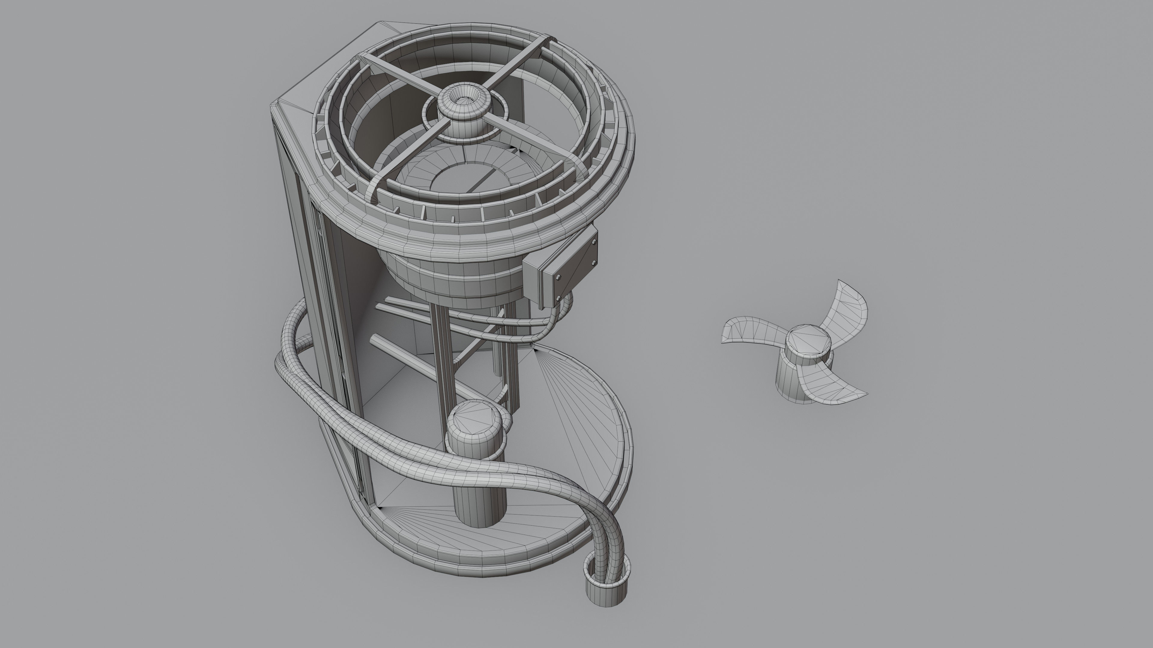 Air Conditioner Pack Low-poly 3D model_14