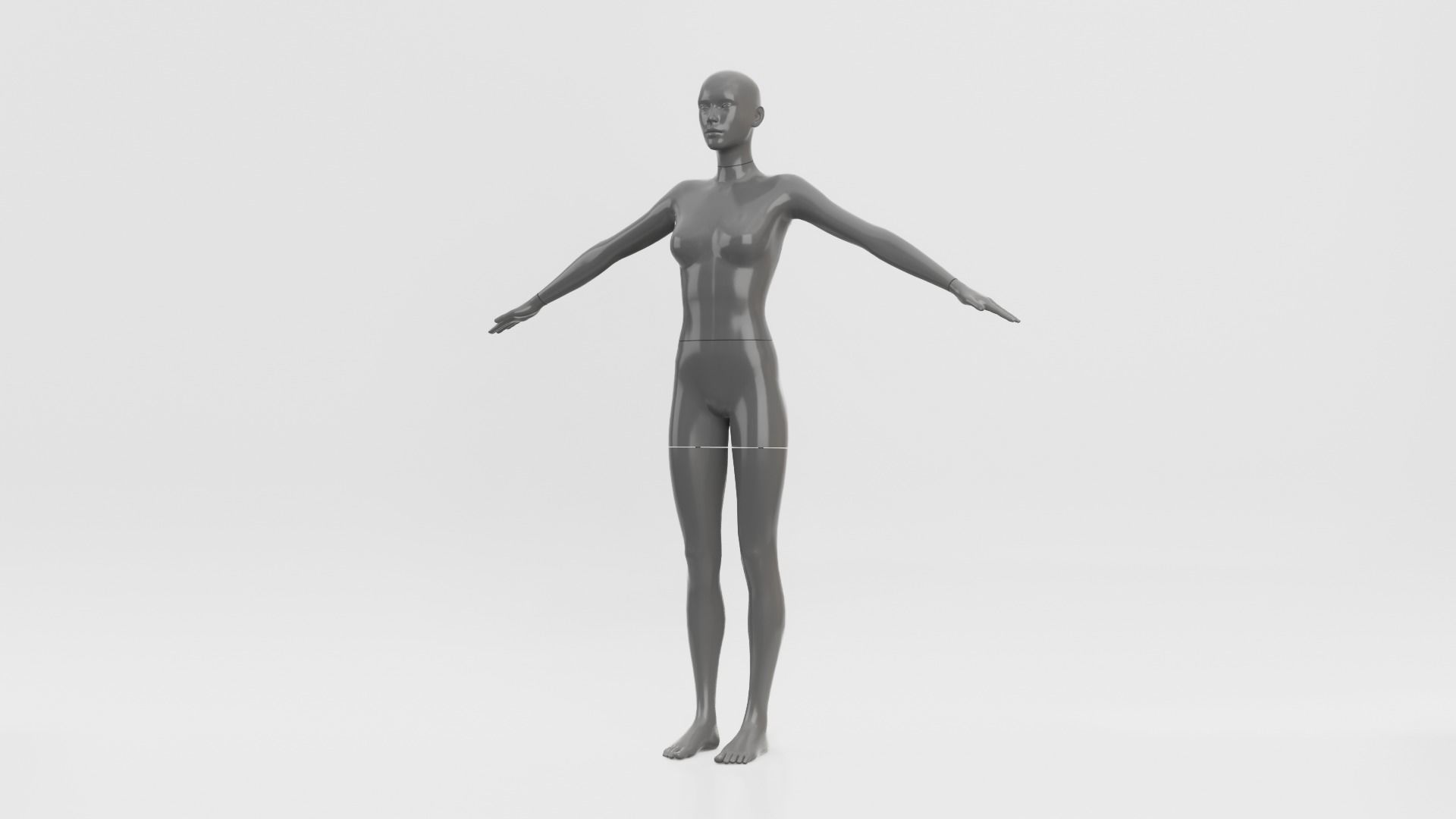 Female Mannequin 3D model_2