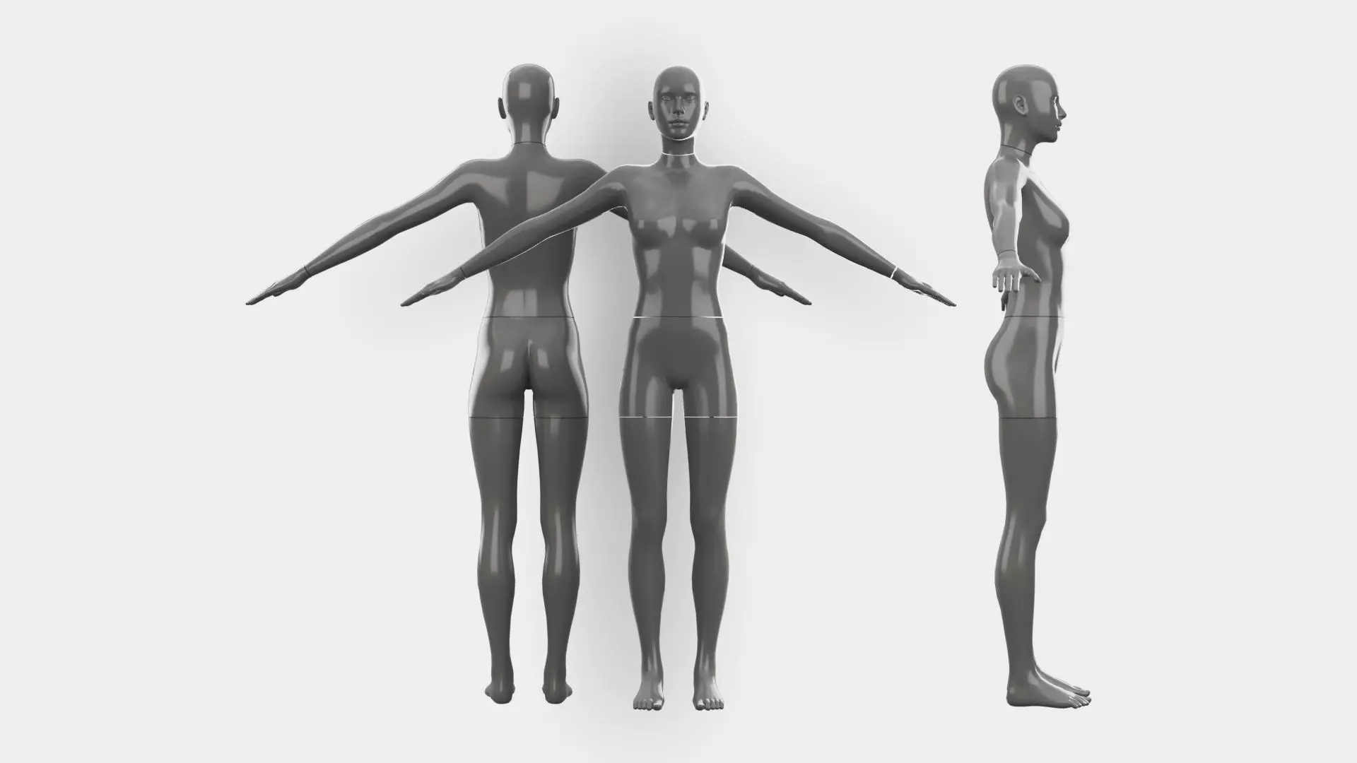 Female Mannequin 3D model_0