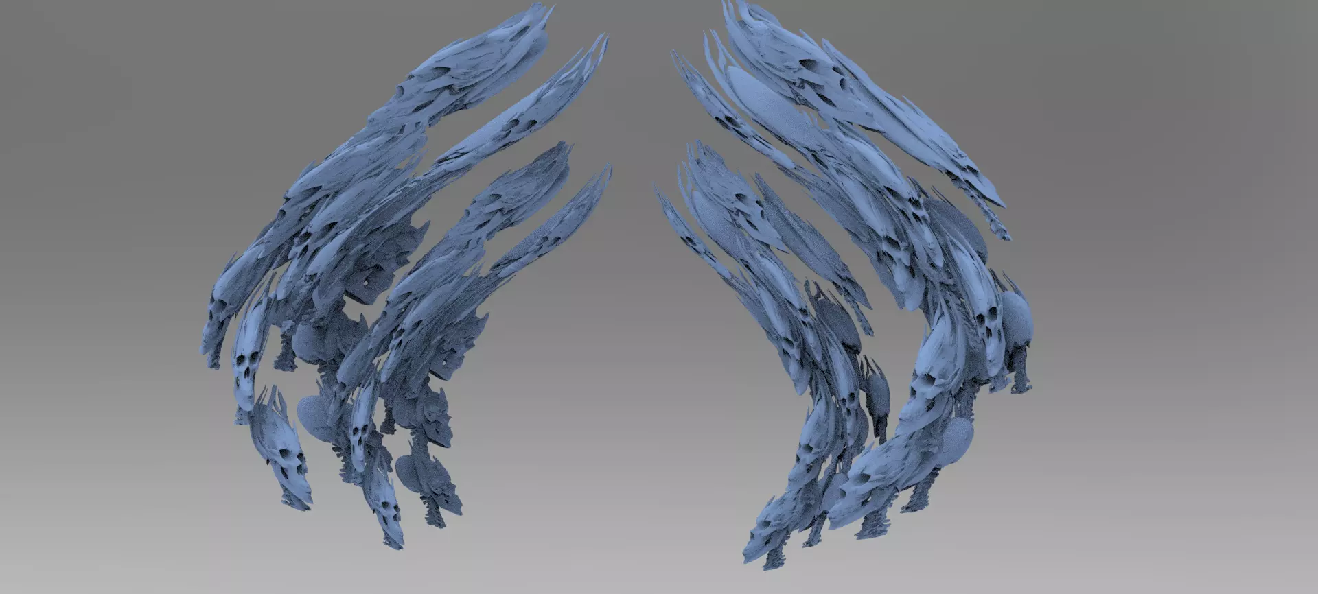 Void Wraith Sculls 3D model_0