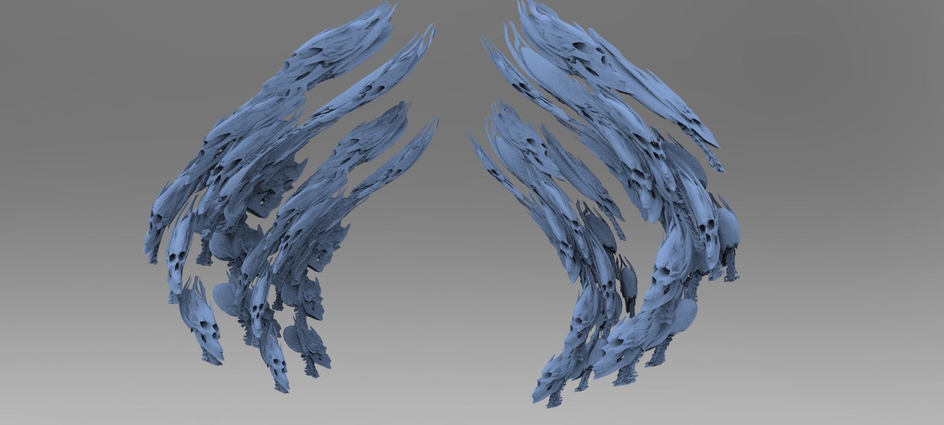 Void Wraith Sculls 3D model_1