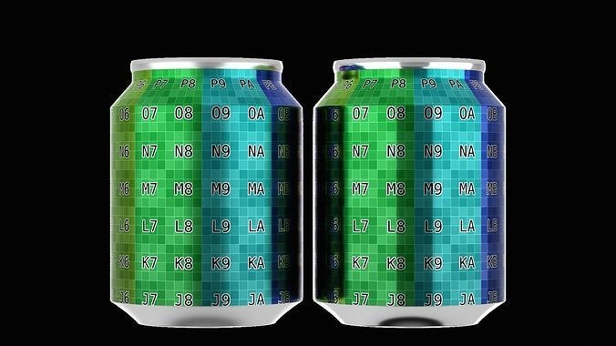 250 ml Standard Beverage Can - Matte and Glossy materials Low-poly 3D model 4