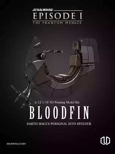 Darth Maul Bloodfin Speeder Bike SH Figuarts Hot toys 3D print model
