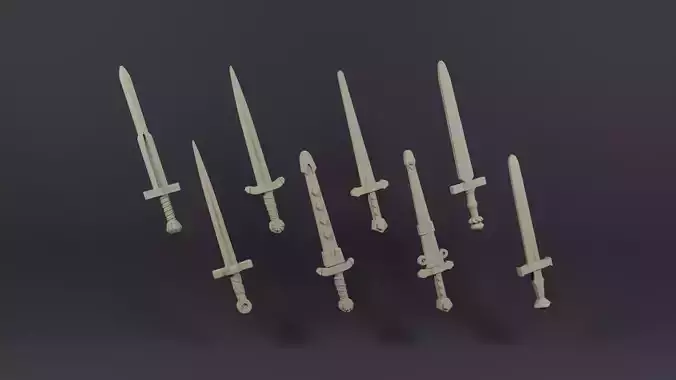 Bastard Sword Pack For Miniatures
