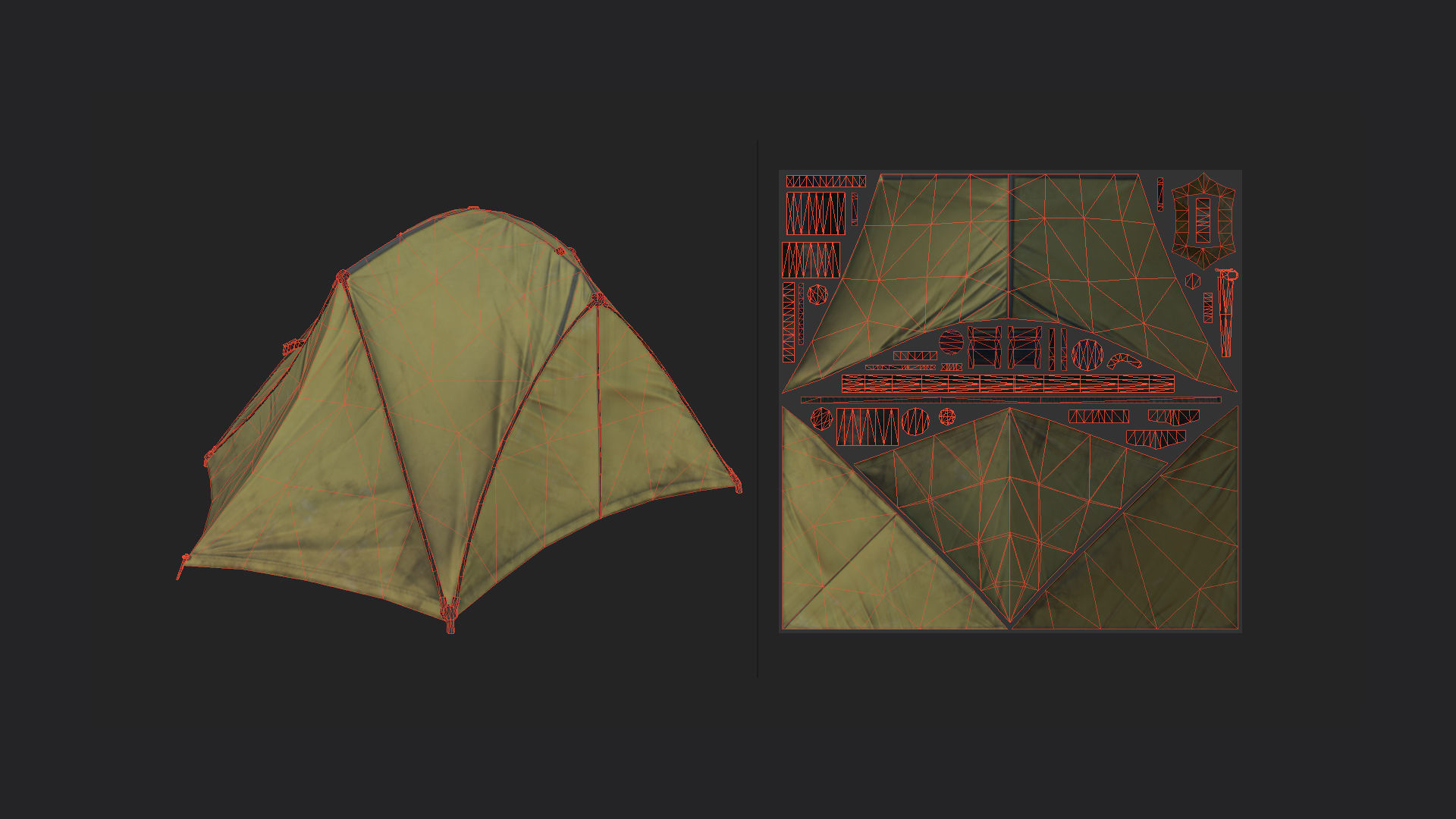 Tent 3D model 001 Low-poly 3D model_9