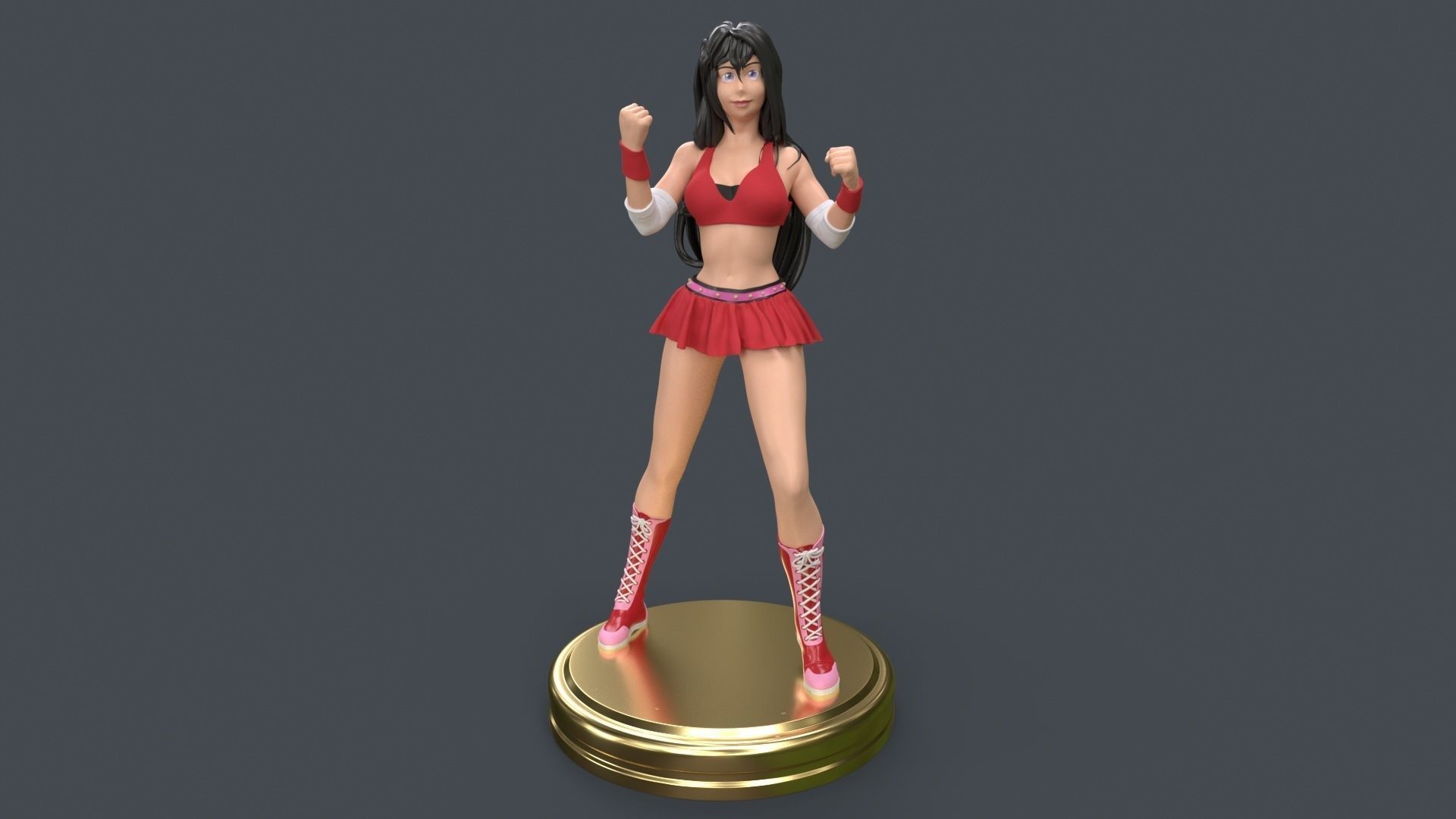 Female Professional Wrestlers C 3D Printing 3D print model_8