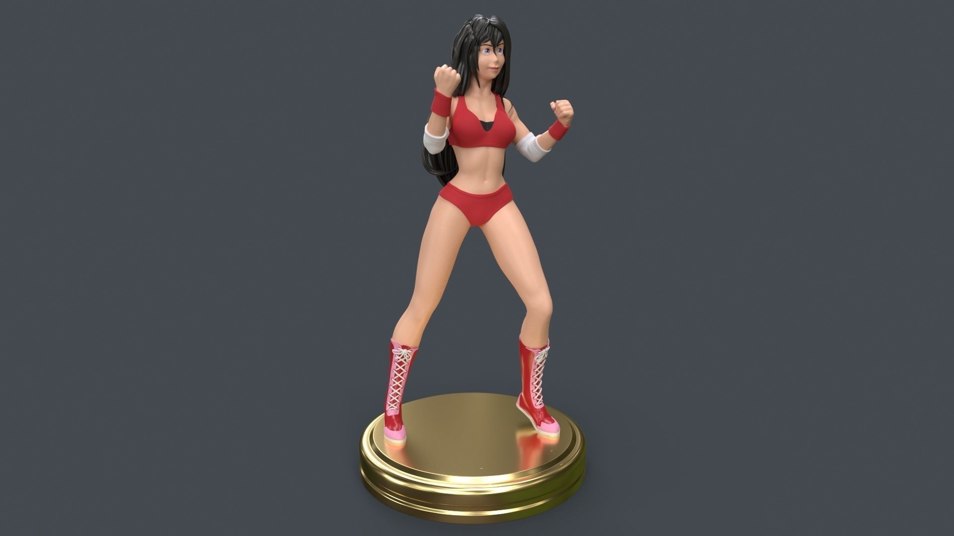 Female Professional Wrestlers C 3D Printing 3D print model_22