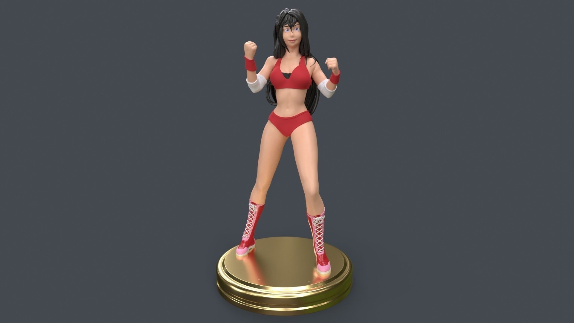 Female Professional Wrestlers C 3D Printing 3D print model_12