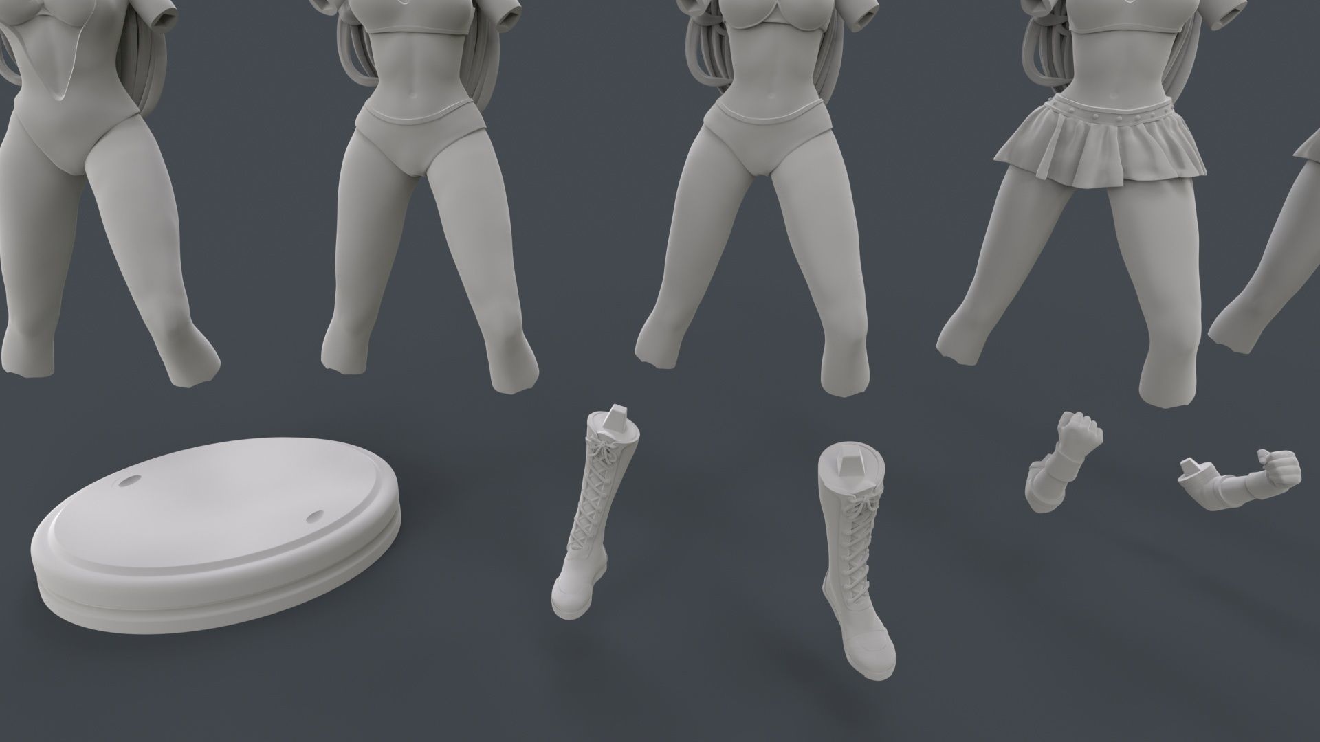 Female Professional Wrestlers C 3D Printing 3D print model_27