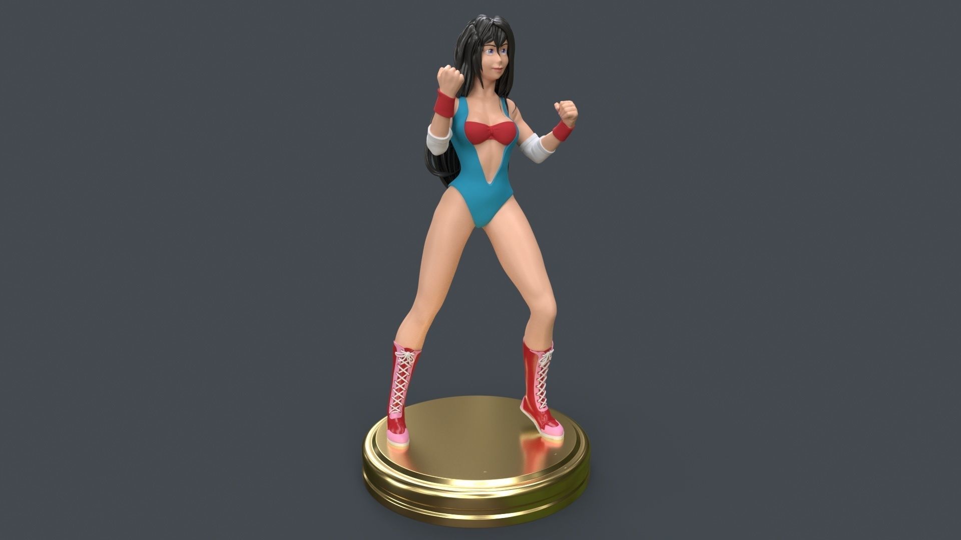 Female Professional Wrestlers C 3D Printing 3D print model_16