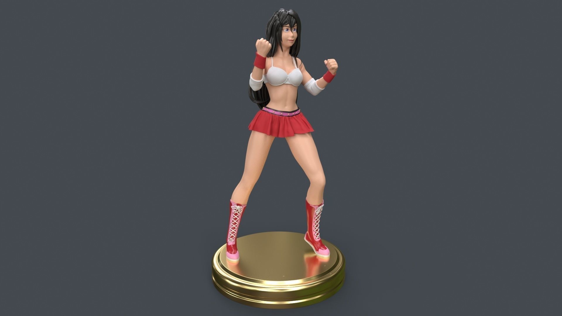 Female Professional Wrestlers C 3D Printing 3D print model_20