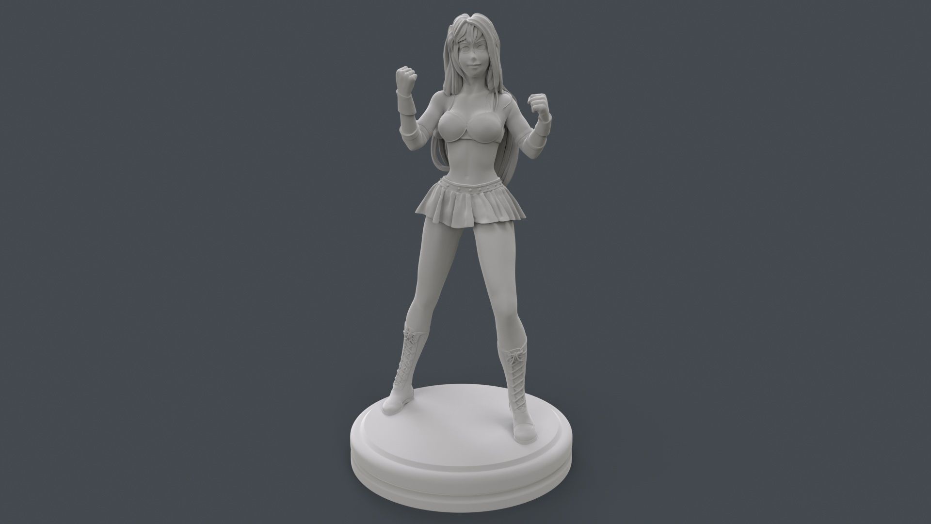Female Professional Wrestlers C 3D Printing 3D print model_11