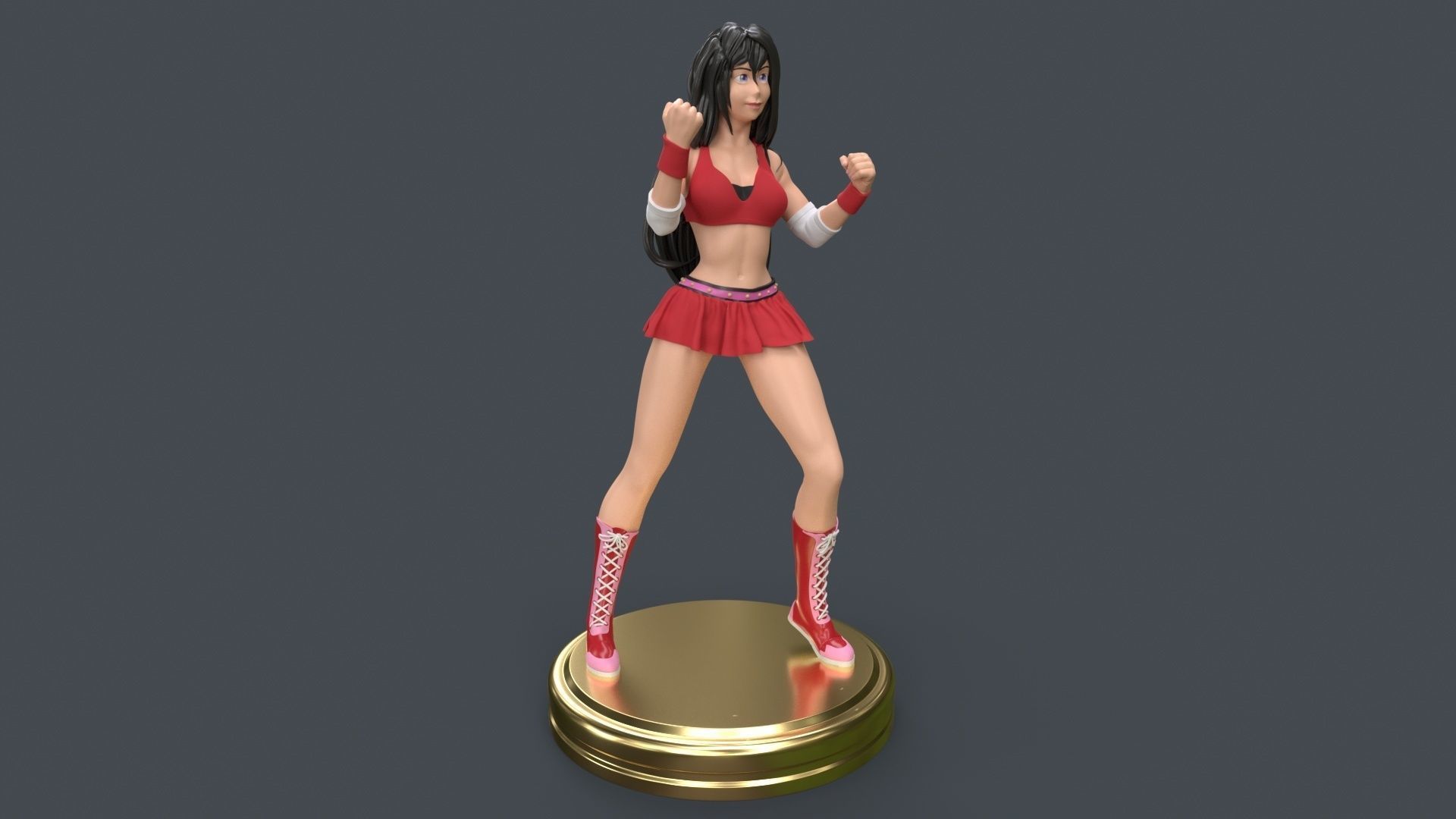 Female Professional Wrestlers C 3D Printing 3D print model_18