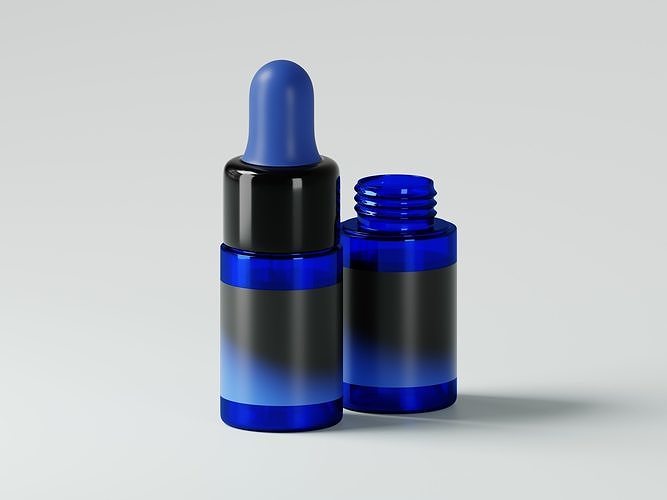 Cosmetic Dropper Bottle 3D Model Low-poly 3D model