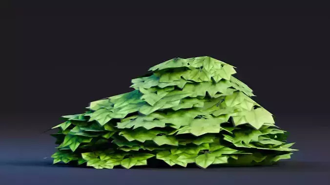 Low poly - Stylized Game Items - Bush Low-poly 3D model