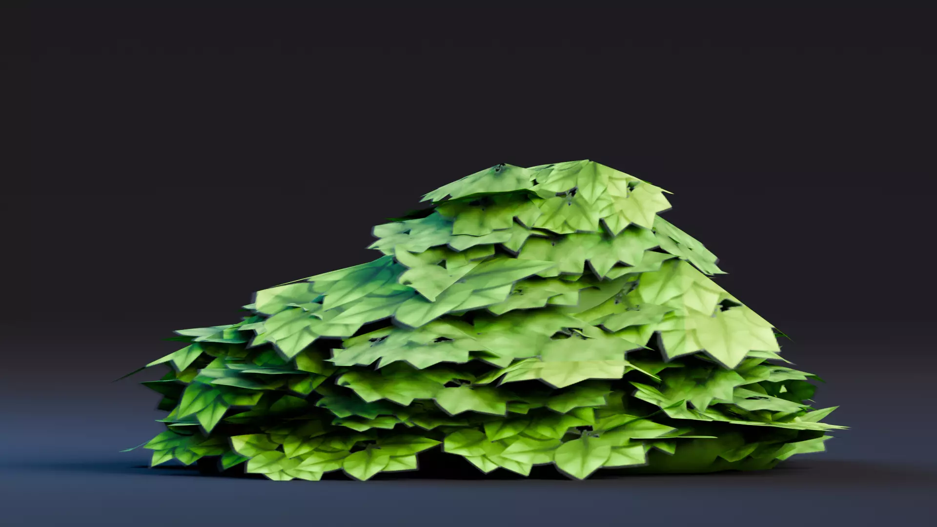 Low poly - Stylized Game Items - Bush Low-poly 3D model_0