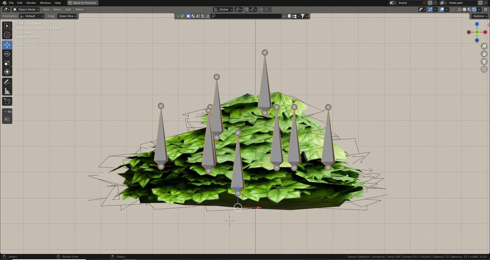 Low poly - Stylized Game Items - Bush Low-poly 3D model_7