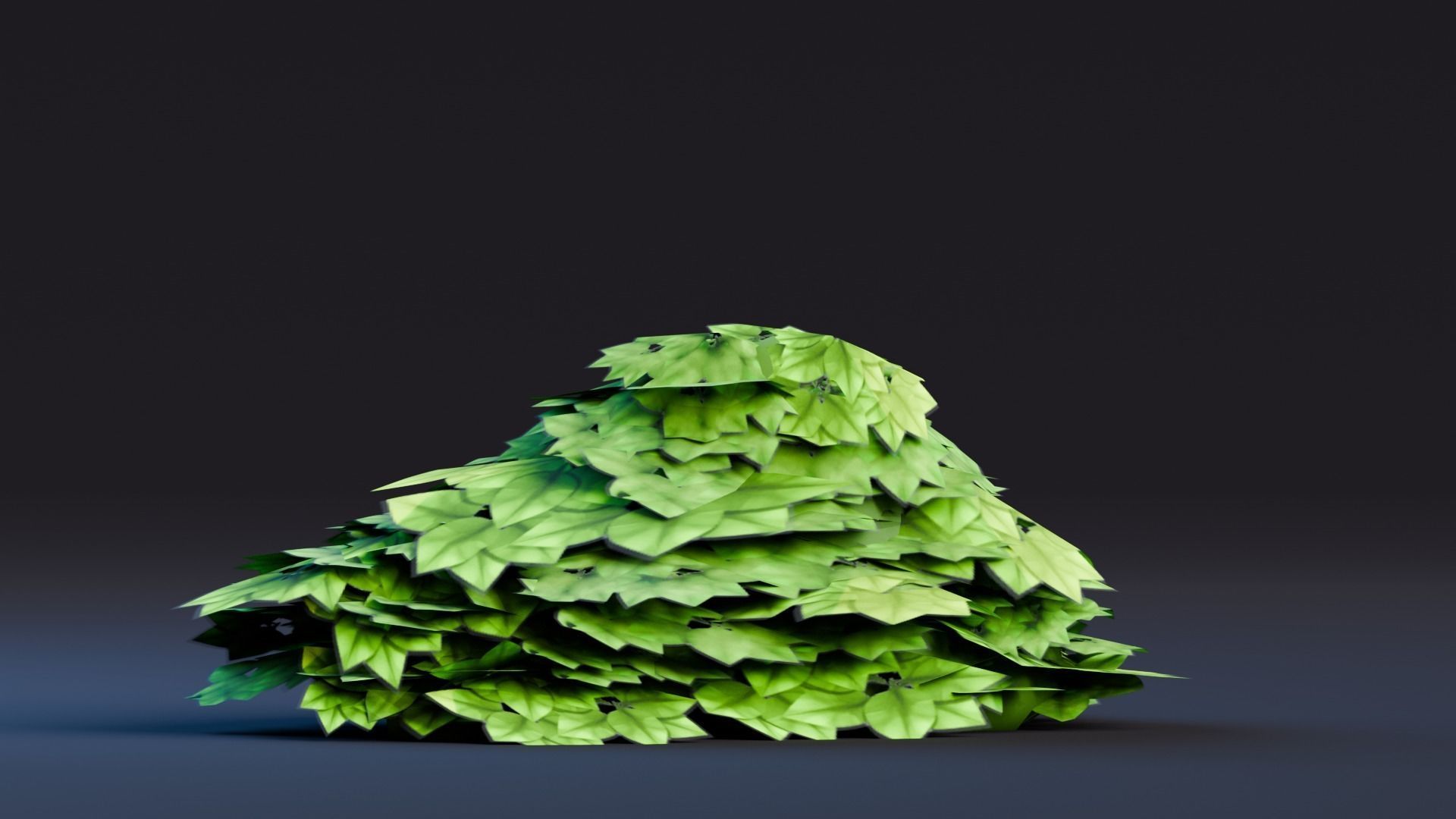 Low poly - Stylized Game Items - Bush Low-poly 3D model_2