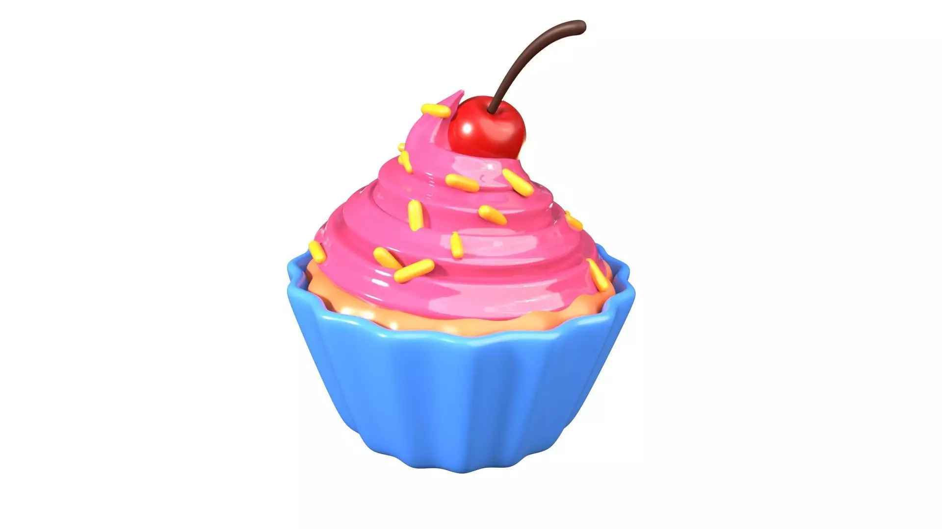 Cupcake 3D Illustration 3D model