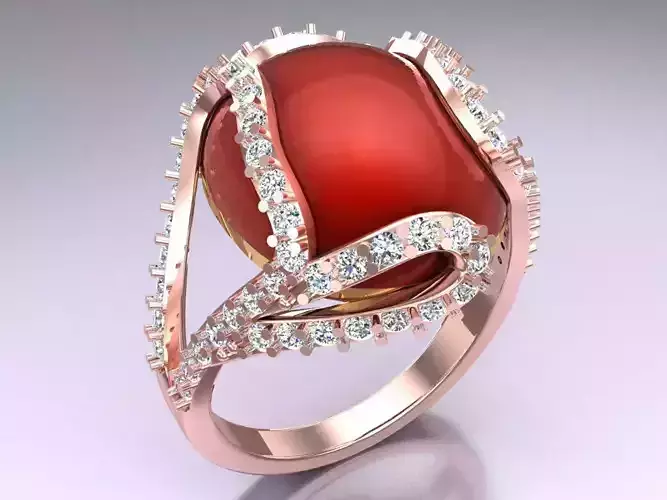 Oval stone ring - Womens  Rings - N382237