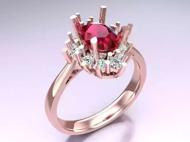 Oval stone ring - Womens  Rings - N311941