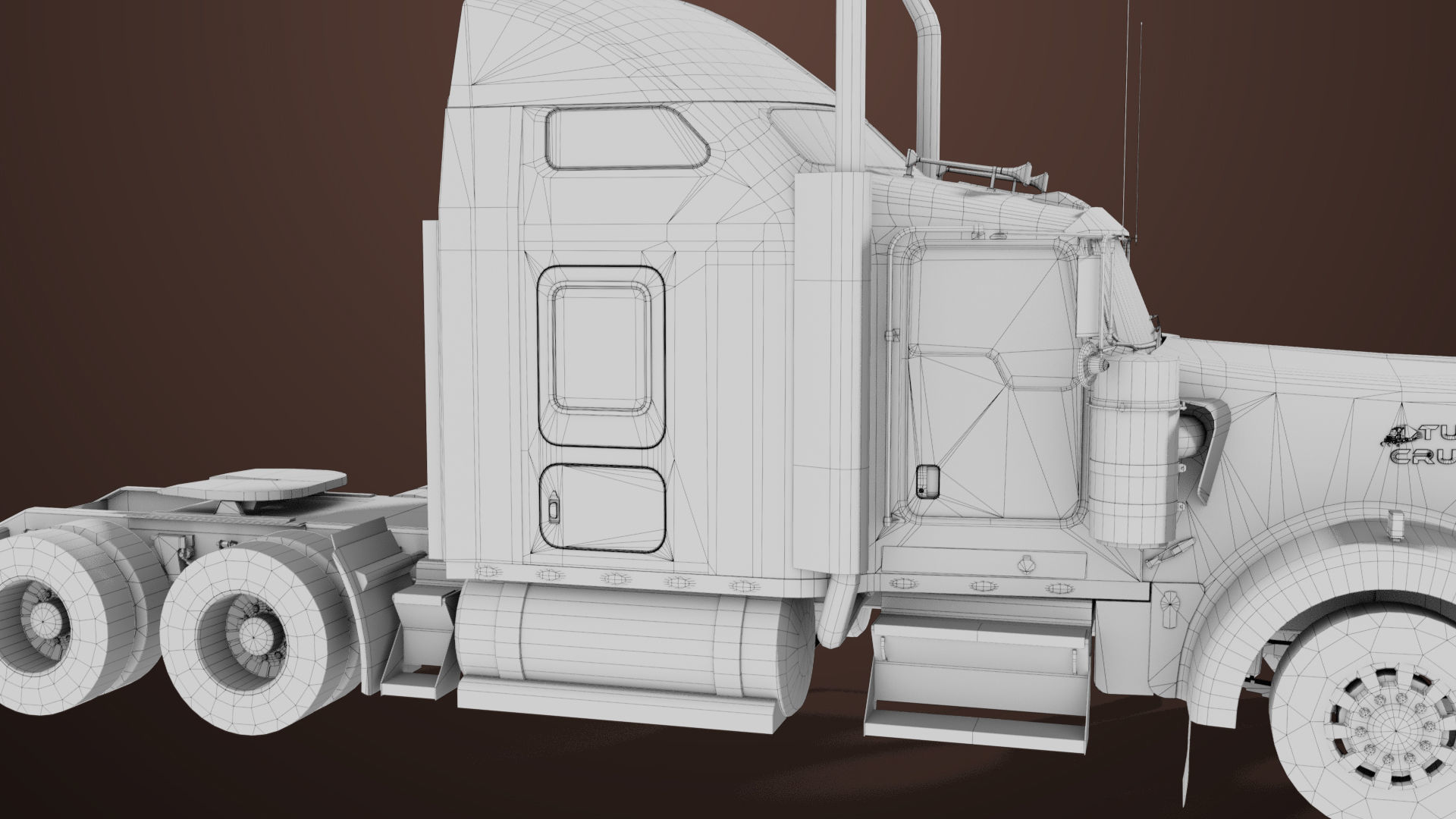 Heavy Truck 02 Chassis Old Dusty All PBR Unity UE Textures Low-poly 3D model_37