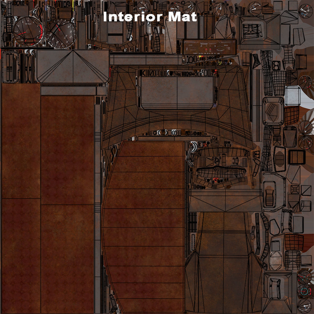 Heavy Truck 02 Chassis Old Dusty All PBR Unity UE Textures Low-poly 3D model_60